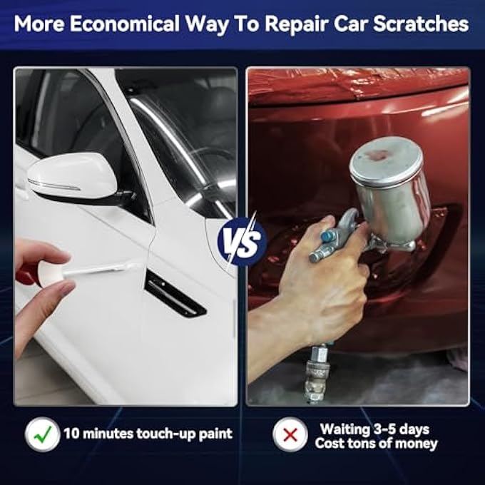 SENVEN CAR WHITE PAINT TOUCH UP CARS SCRATCH REPAIR FOR VEHICLES, RIM HIGH-GLOSS WHITE PAINT PEN 30ML QUICK DRYING AUTOMOTIVE SCRATCH REPAIR, NON-TOXIC 1.5 OZ EASY TO USE, QUICK DRYING - Image 5